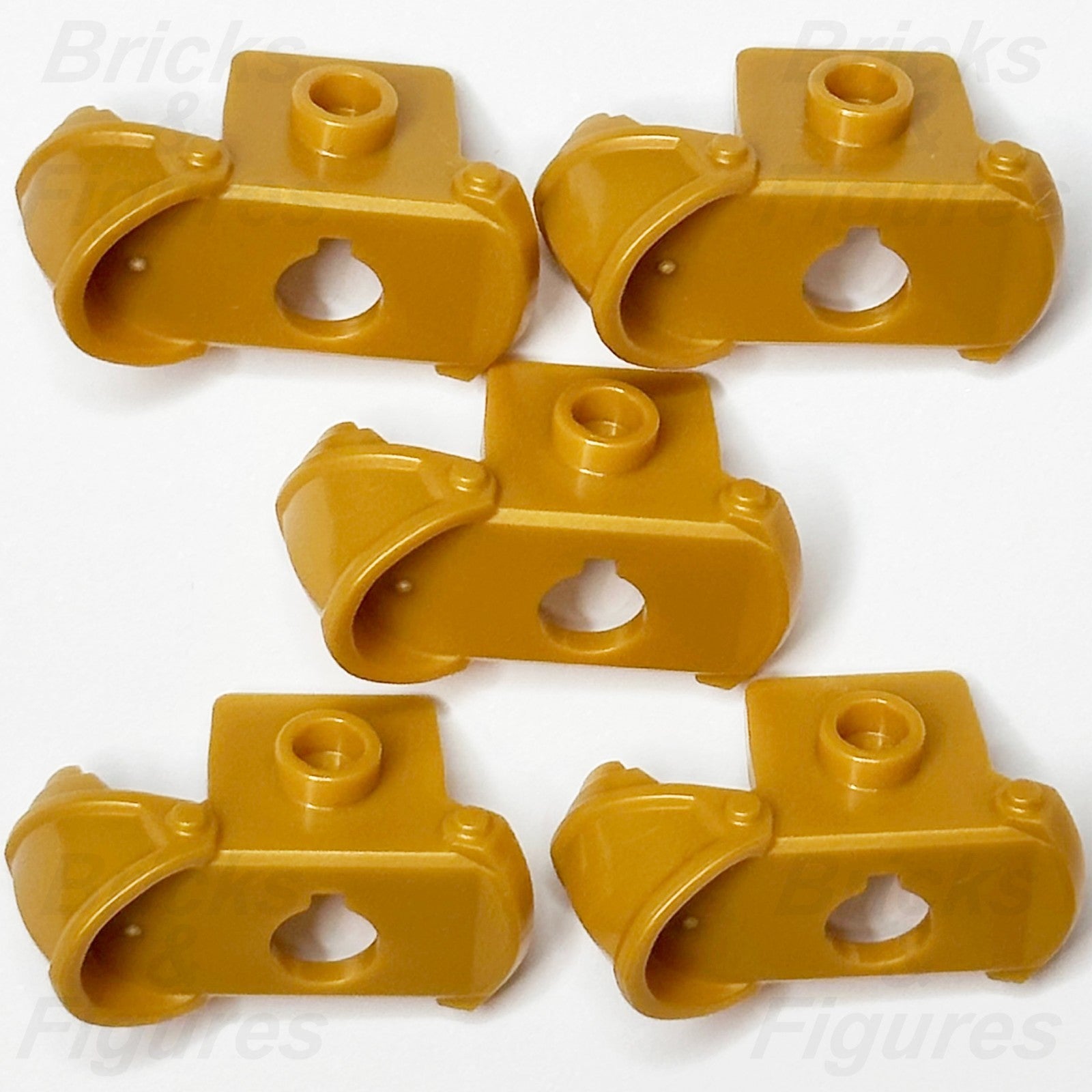 LEGO Castle Minifigure Shoulder Armour Part Pearl Gold Knight Pauldron 65435 x 53