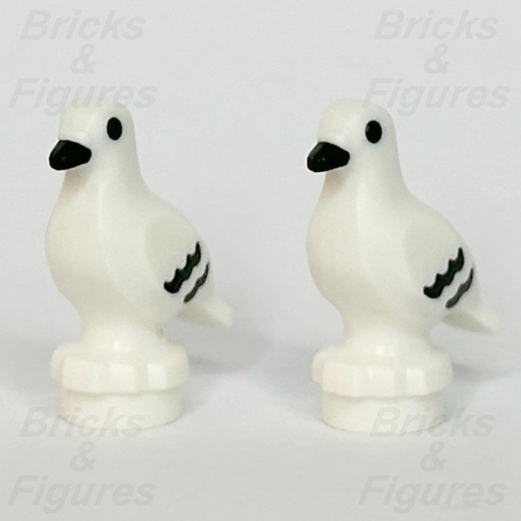 LEGO City Pigeon Animal Minifigure Part White Black Eyes Bird 910062 11371 x 20