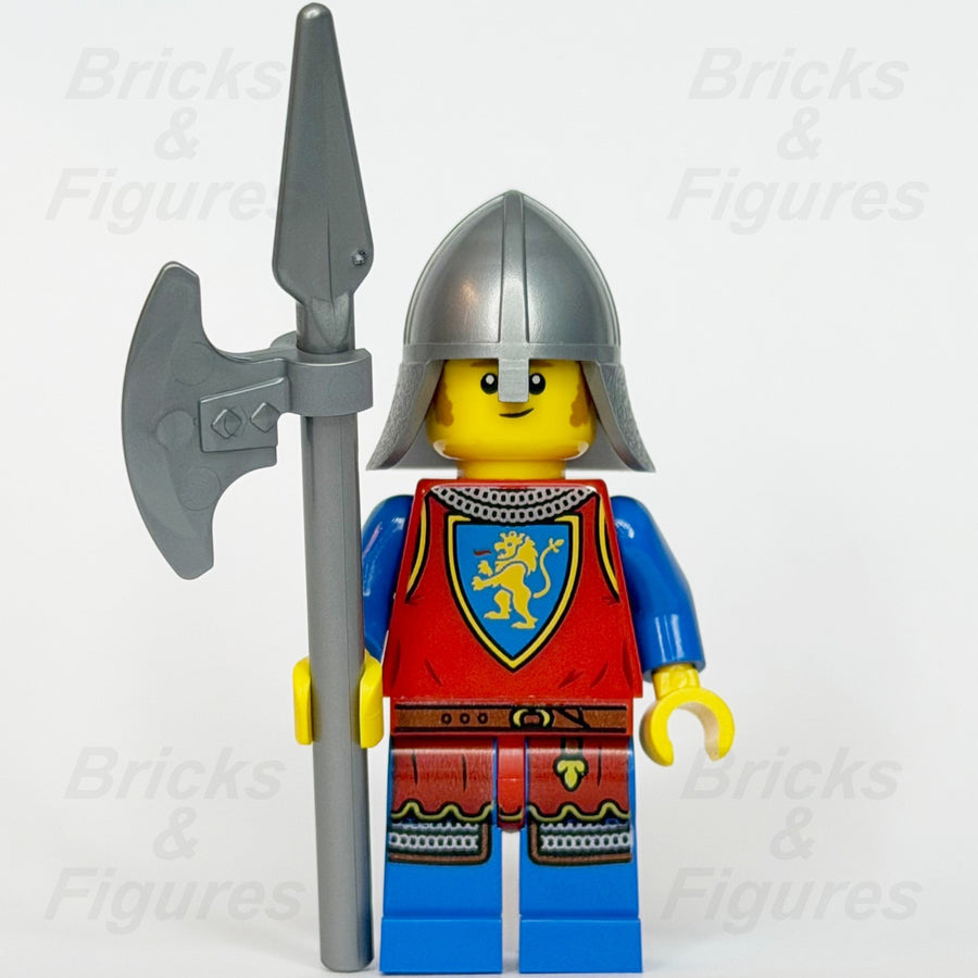 LEGO Castle Lion Knight Minifigure Male Spear Axe 910057 Series 6 bdp275 Scared1