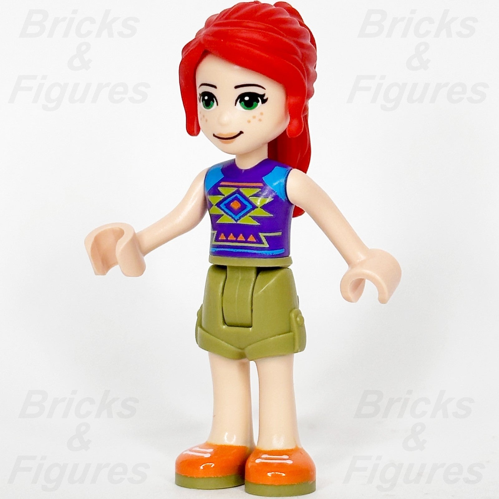 LEGO® Friends Mia Minifigure Olive Green Shorts Purple Top 41388 30416 frnd04090
