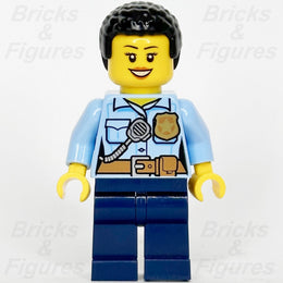 LEGO Police City Officer Minifigure Female Town Black Curly Hair 60316 cty13811