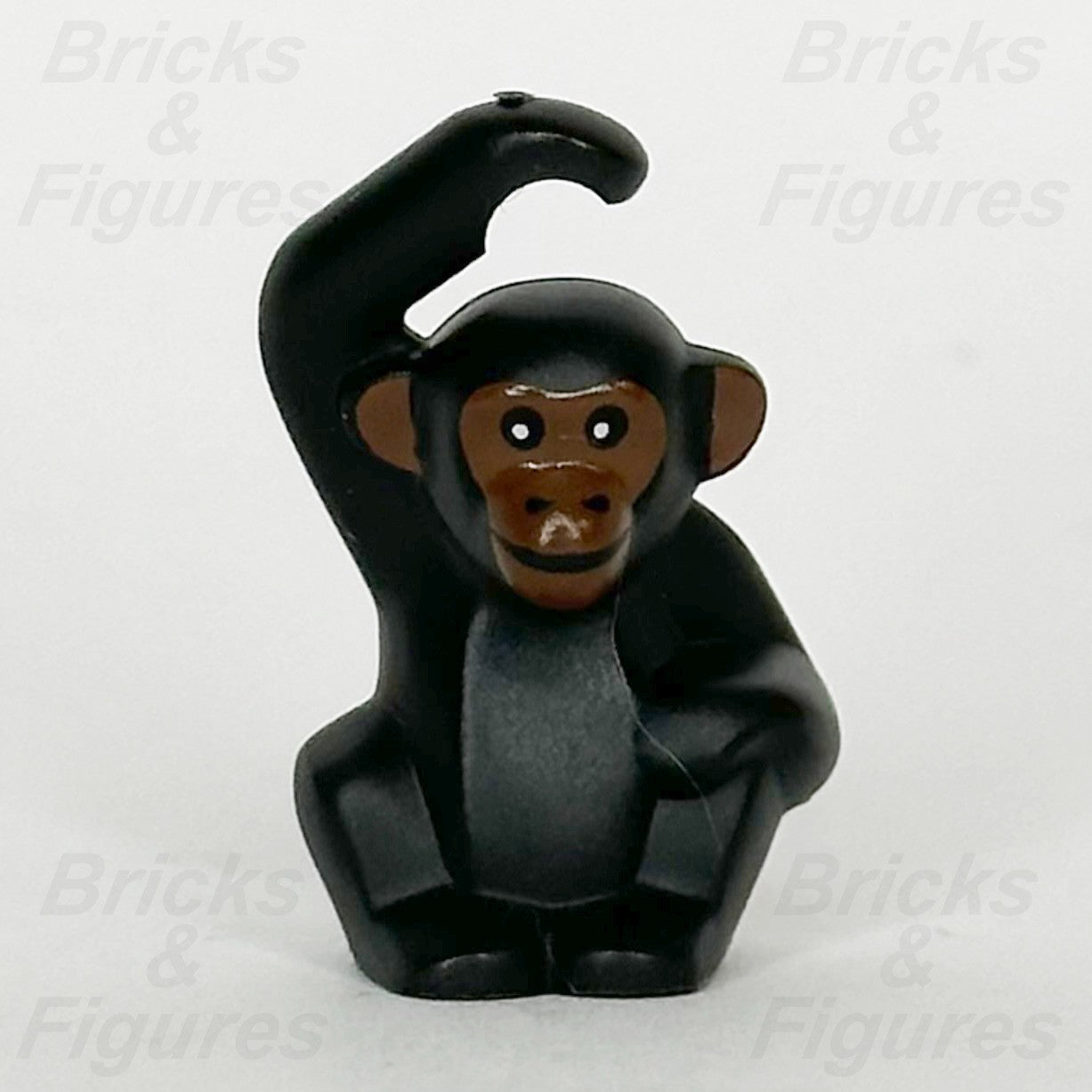 LEGO Chimpanzee Animal Minifigure Part Black Monkey 2018 BAM Brown Face Chimp0