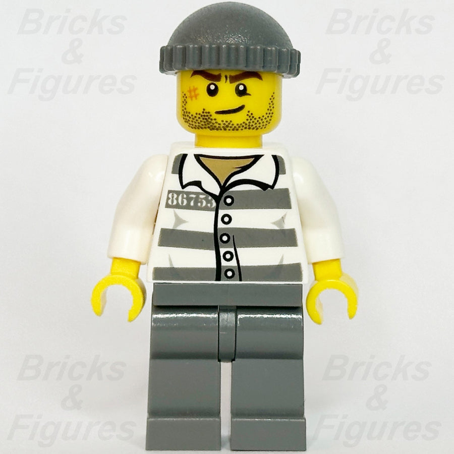LEGO City Jail Prisoner 86753 Minifigure Police Criminal Cap 60043 60044 cty04571