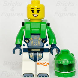 LEGO City Astronaut Minifigure Female White Spacesuit Green Helmet 60433 cty16981