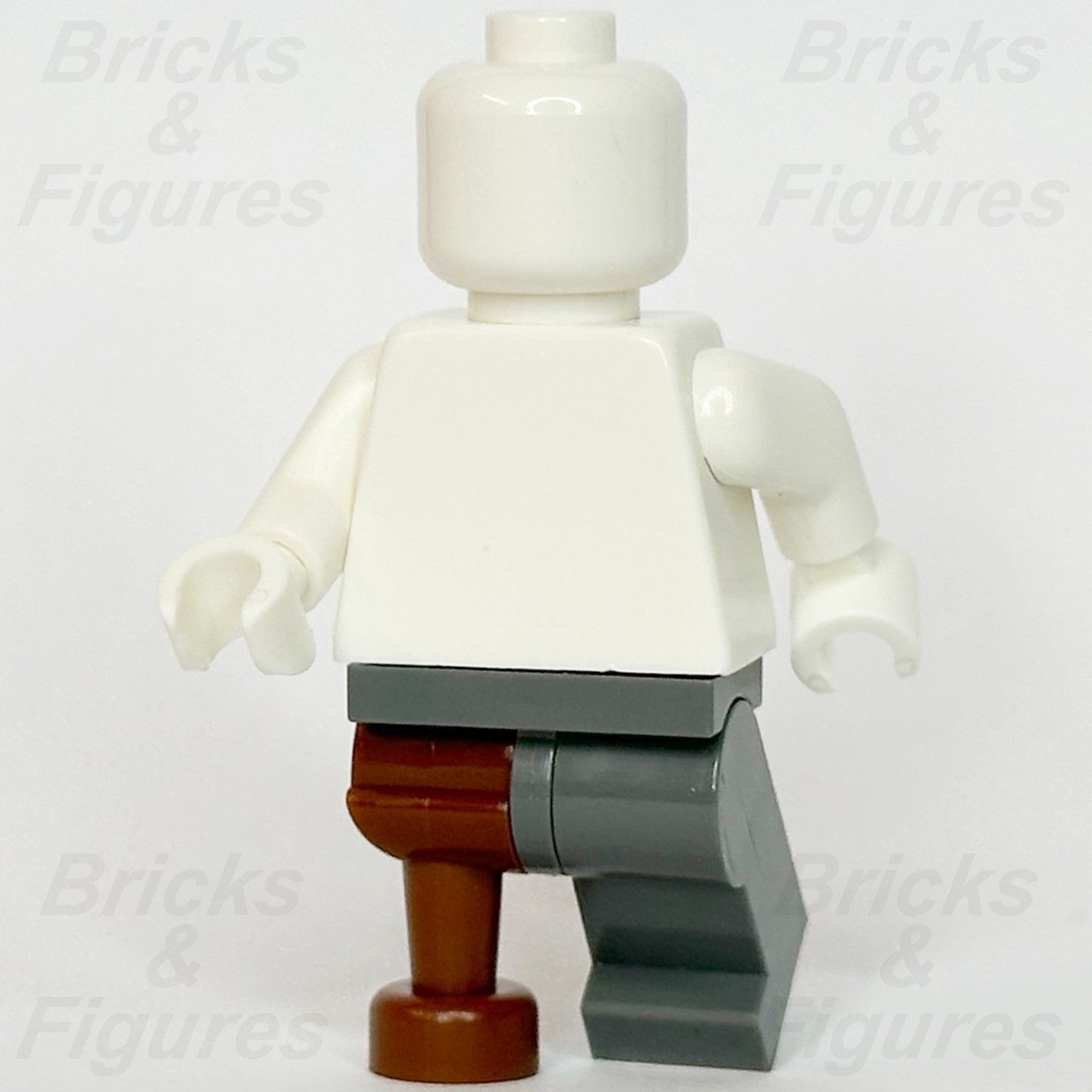 LEGO Dark Bluish Grey Minifigure Legs Part Reddish Brown Pirate Peg Leg 970d591