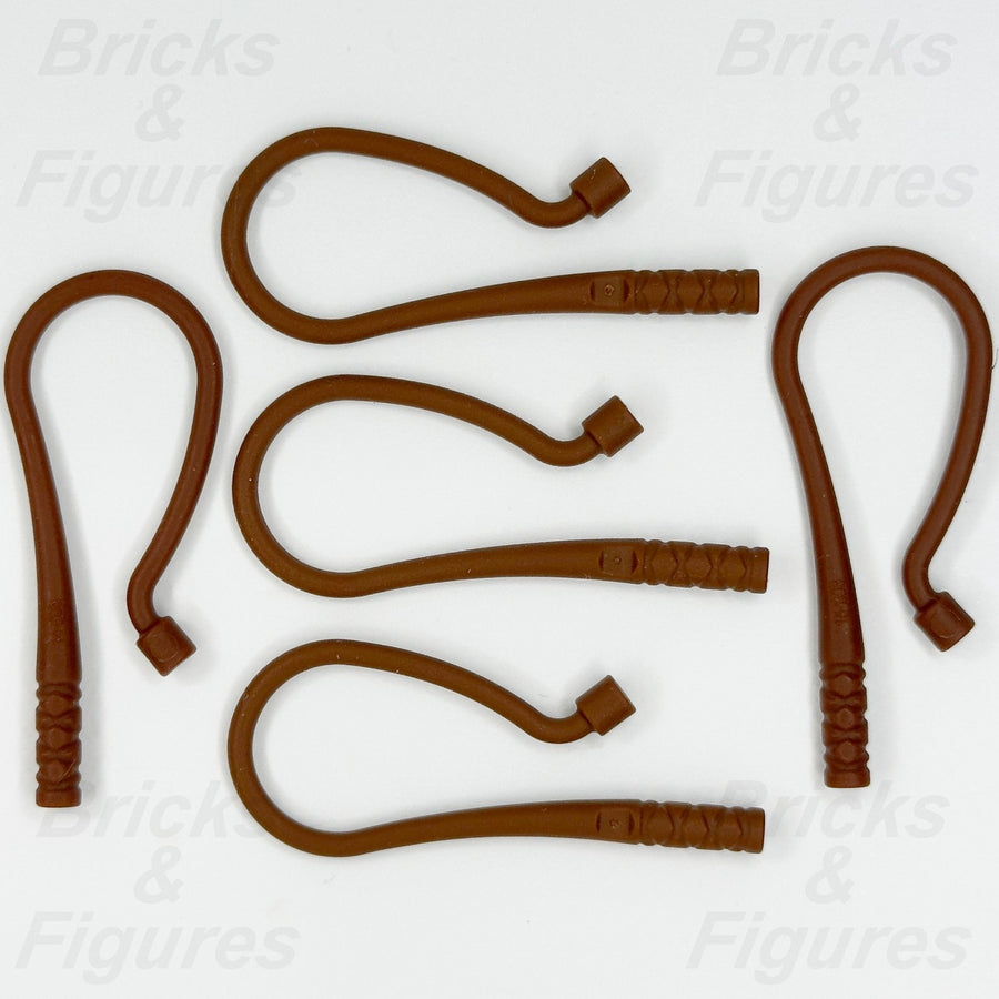 LEGO Reddish Brown Whip Minifigure Weapon Part Bent Flexible 6359864 88704 x 50