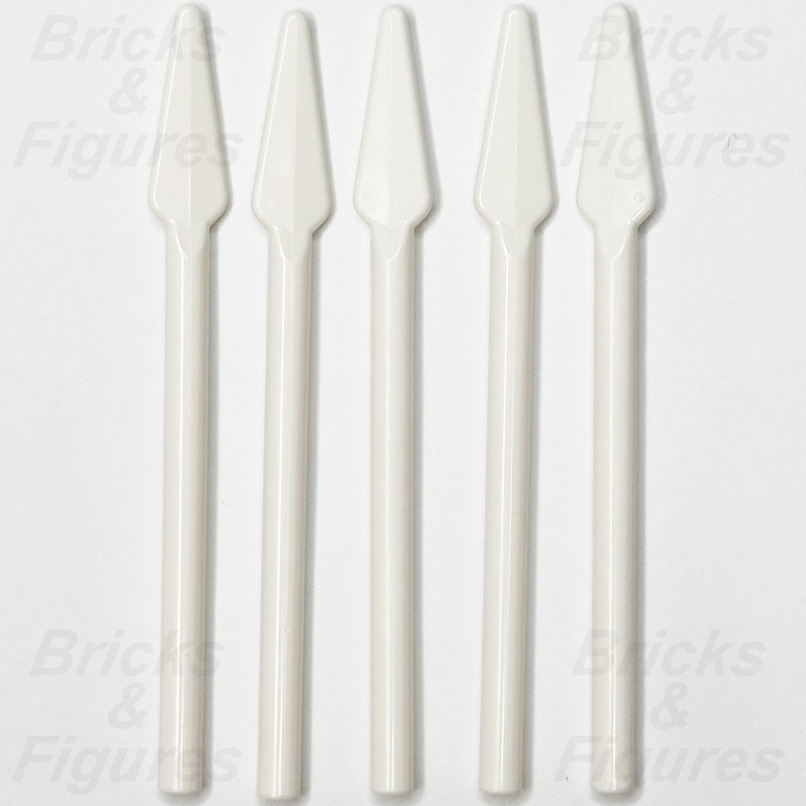 LEGO Castle White Spear Minifigure Weapon Part Pike Handle Flat End 93789 x 50