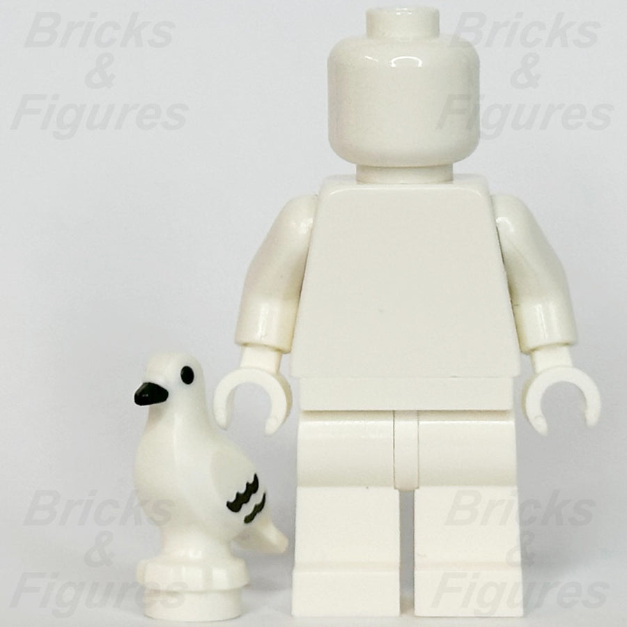 LEGO City Pigeon Animal Minifigure Part White Bird Black Eyes 910062 11371 71883