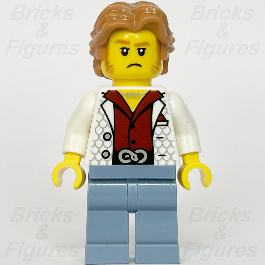 LEGO City Bandit Crook Minifigure Police White Vest Orange Glasses 60508 cty19861