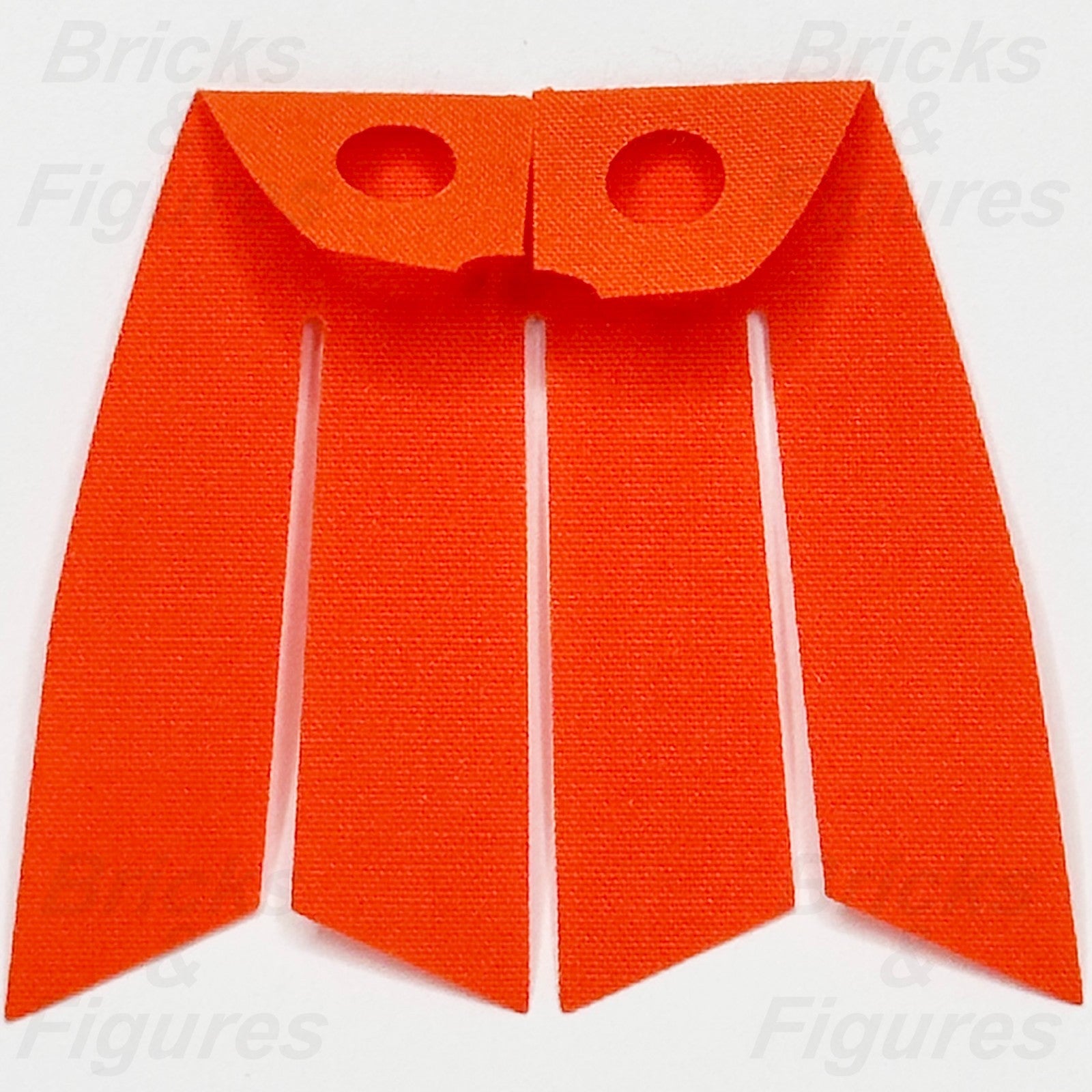 LEGO Reddish Orange Minifigure Cape Part Cloth Starched Fabric Scalloped 710470