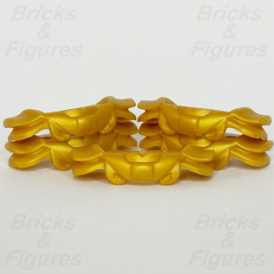 LEGO Ninjago Pearl Gold Shoulder Armour Minifigure Part Double Flaps 35635 x 50