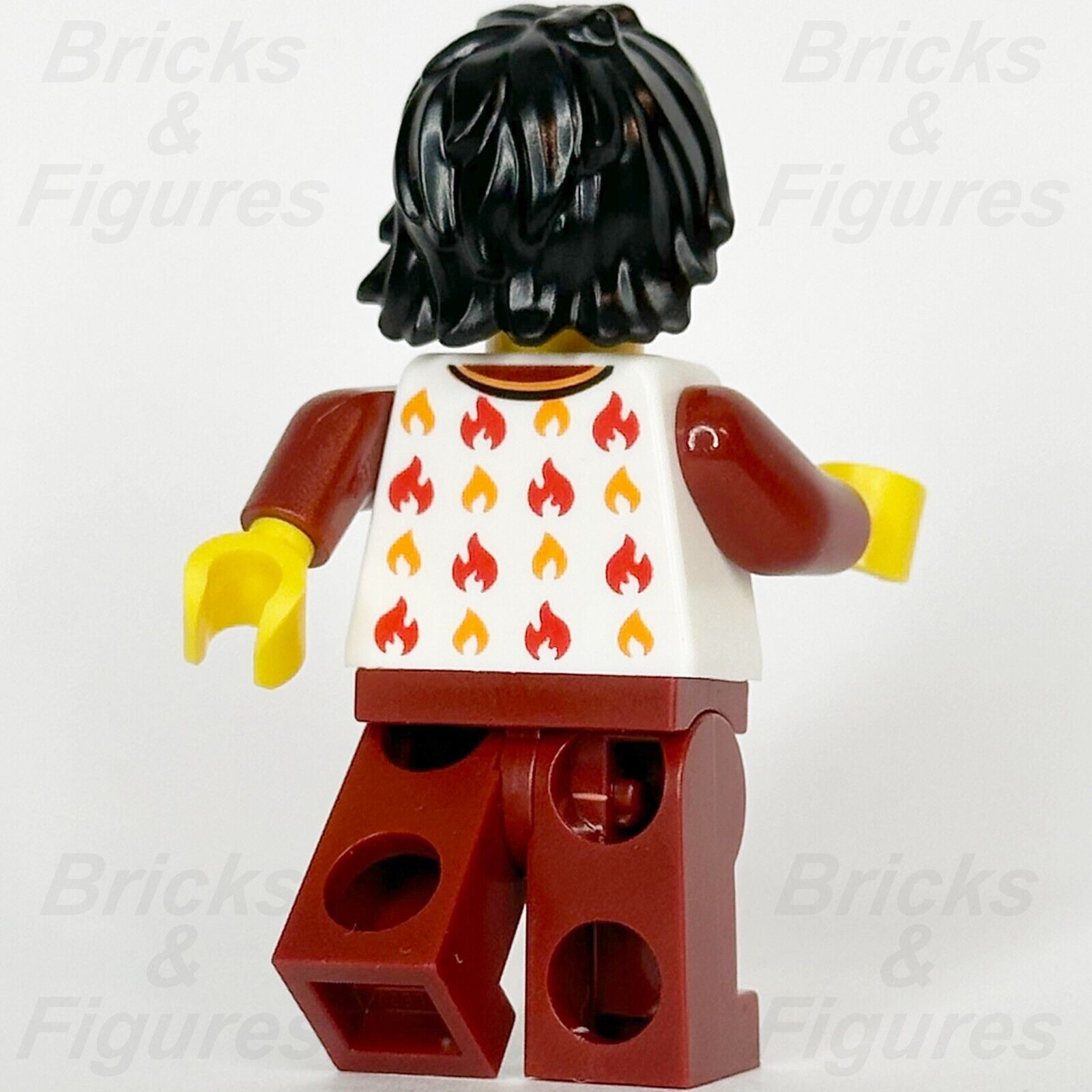 LEGO City Fireman Manager Minifigure Fire Firefighter Flame Top 60414 cty1717 - Bricks & Figures
