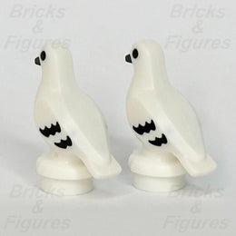 LEGO City Pigeon Animal Minifigure Part White Black Eyes Bird 910062 11371 x 22