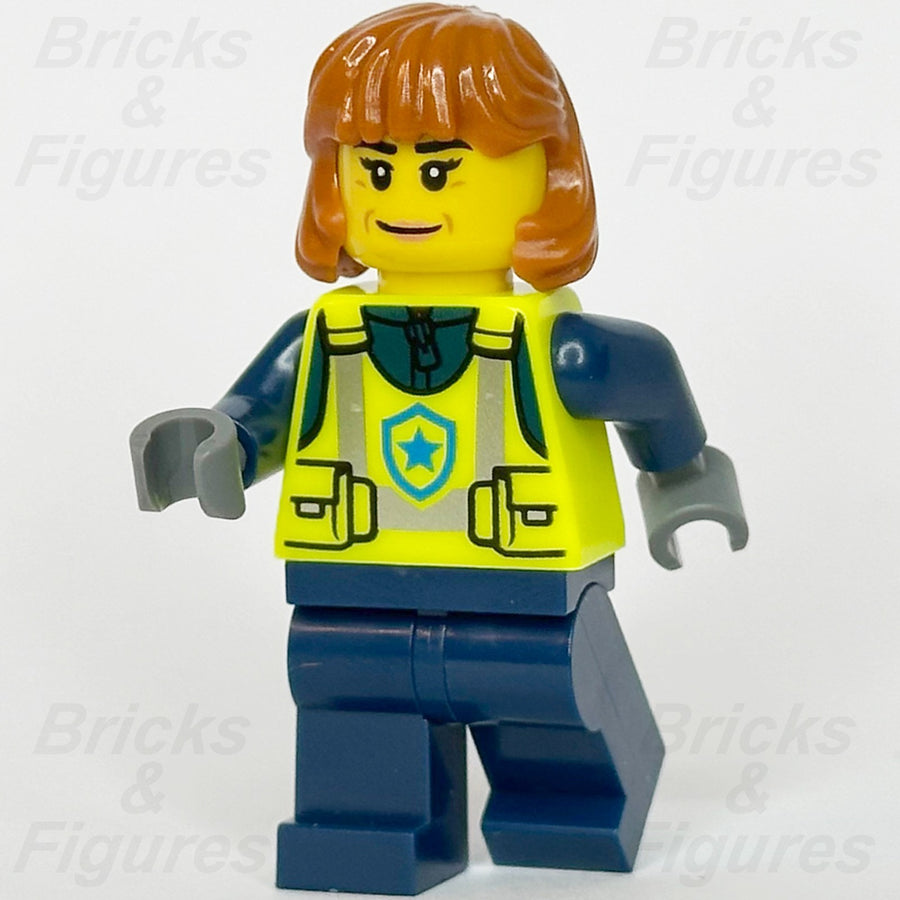 LEGO® City Police Officer Minifigure Town Female Neon Yellow Vest 60508 cty19900