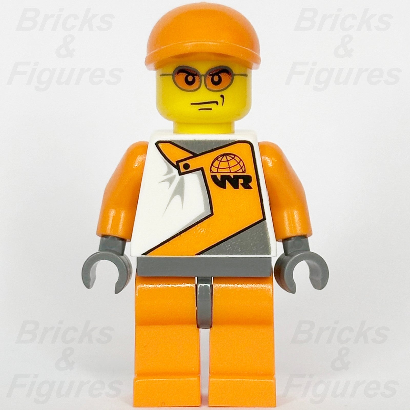 LEGO World Racers Official 2 Minifigure Orange Cap Sunglasses Minifig 8864 wr0151
