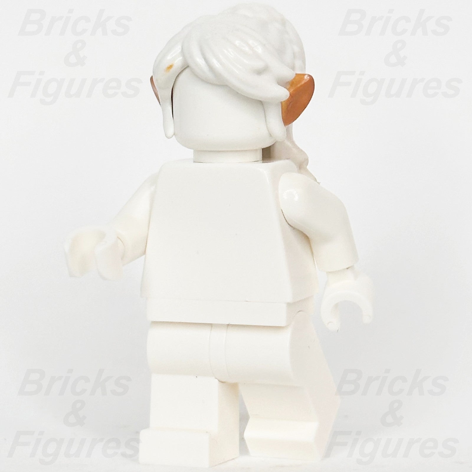 LEGO Elves Lumia Ears Hair Minifigure Part Elf Long Tapered Back White Gold Tips2
