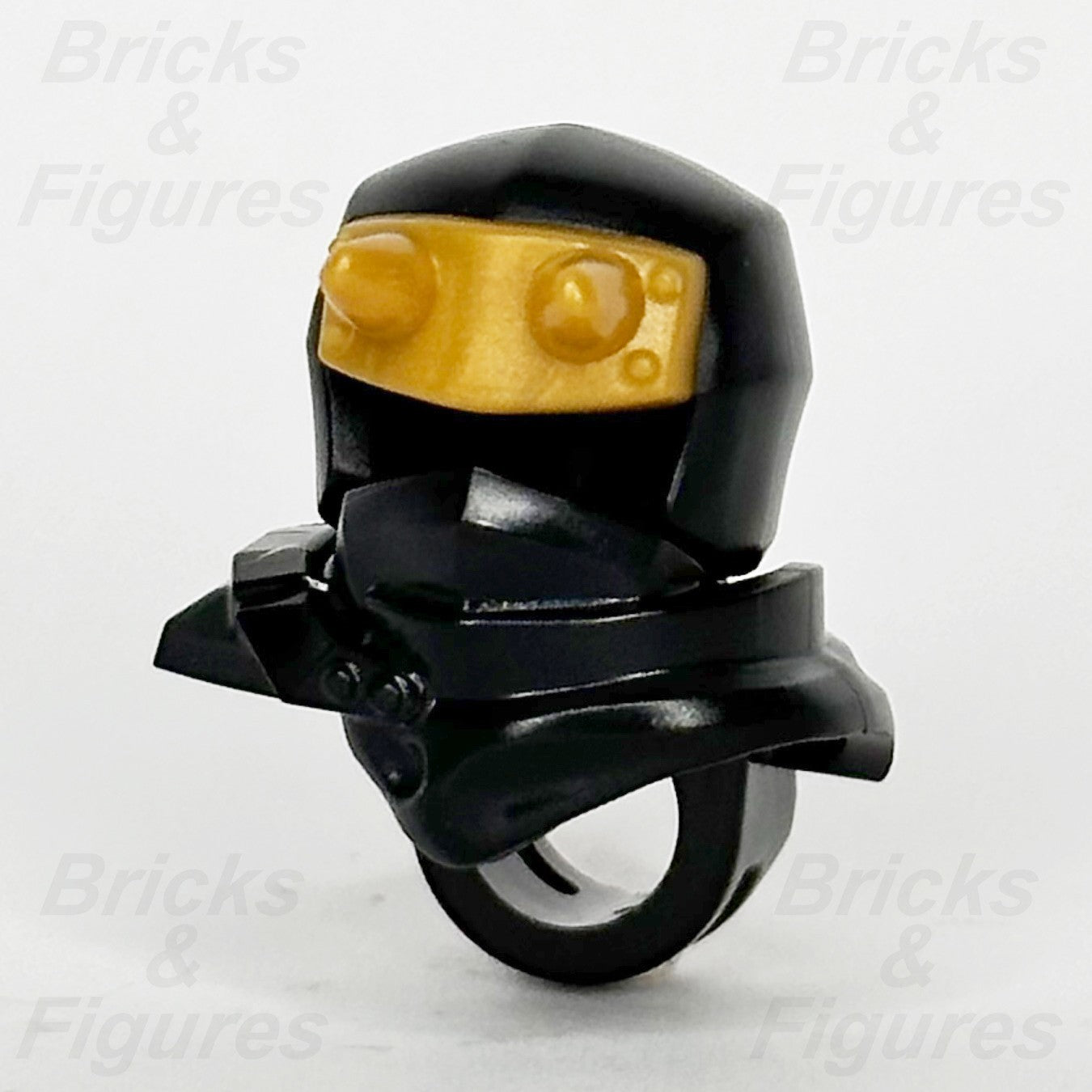 LEGO Ninjago Black Shoulder Armour Scabbard Minifigure Part Hood Gold Horn Plate0