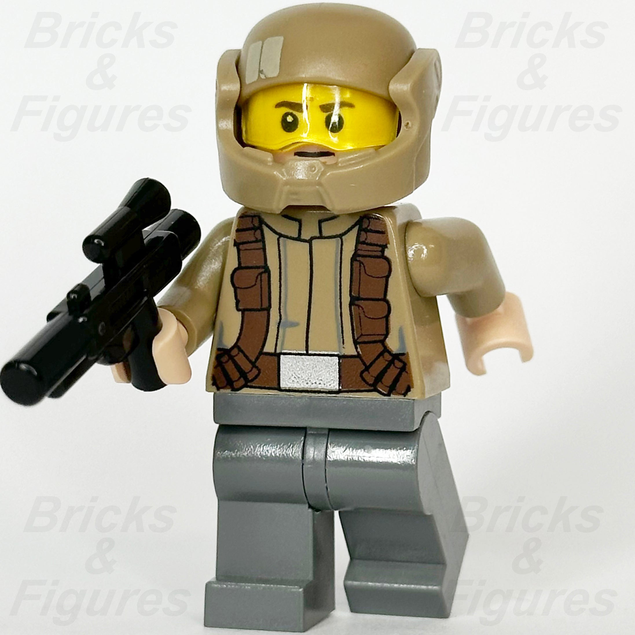 LEGO Star Wars Resistance Trooper Minifigure Dark Tan Jacket Frown 75131 sw0697