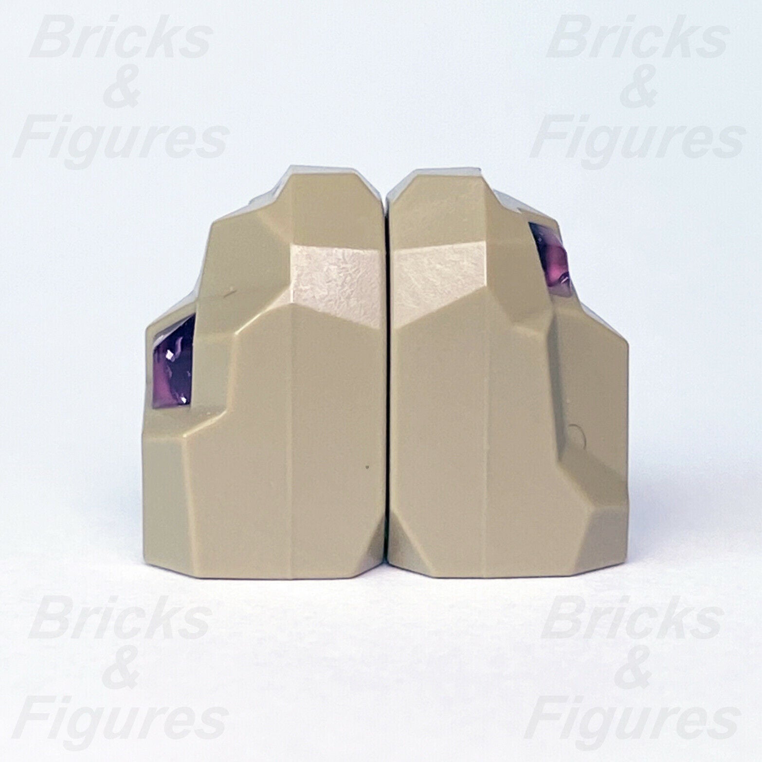 2 x Town City LEGO Rock Geode with Dark Pink Crystals 60229 60228 60225 60230 - Bricks & Figures