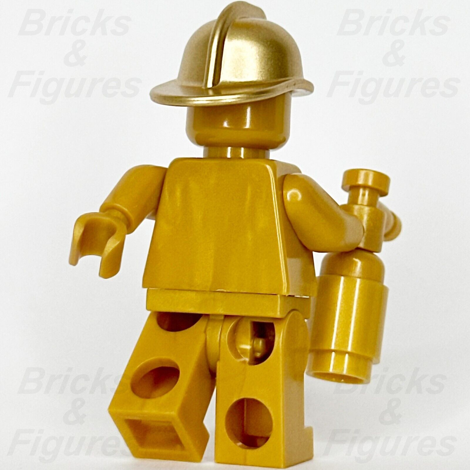 LEGO City Firefighter Gold Statue Minifigure Town Police 60207 cty0989 Fireman - Bricks & Figures