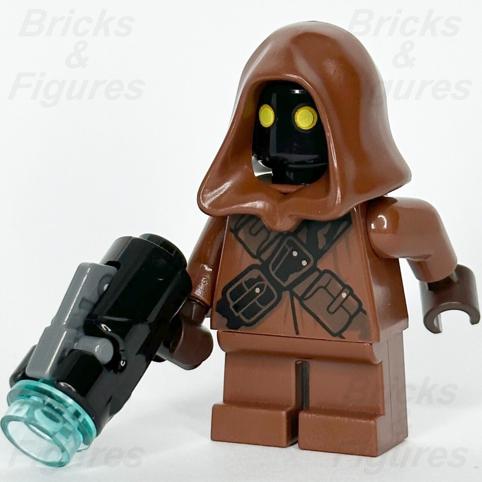 LEGO Star Wars Jawa Minifigure A New Hope Strap Black Stains 75220 75198 sw0896 - Bricks & Figures