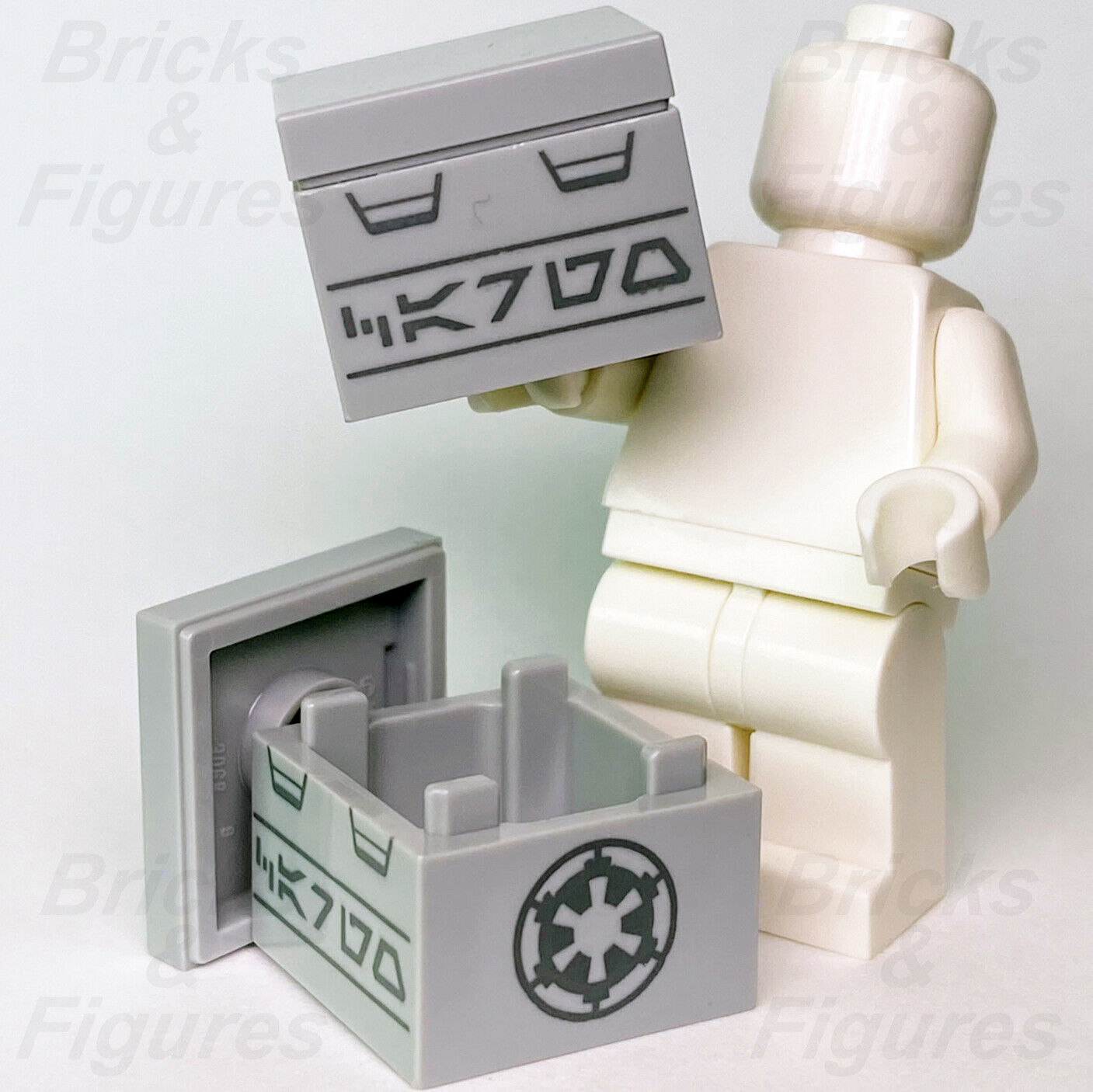 LEGO Star Wars Imperial Logo CARGO Container Aurebesh Box Parts 75311 75290 x 2 - Bricks & Figures