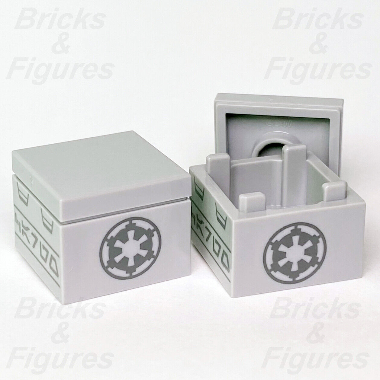 LEGO Star Wars Imperial Logo CARGO Container Aurebesh Box Parts 75311 75290 x 2 - Bricks & Figures