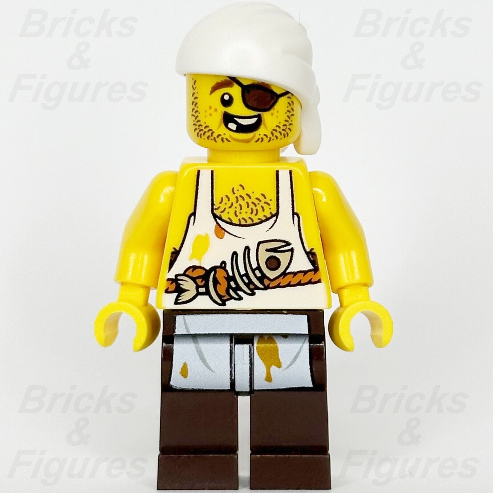 LEGO Pirates Pirate Cook Minifigure Pirates III Eye Patch 70413 pi164 Minifig - Bricks & Figures