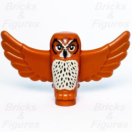 LEGO Dark Orange Owl Spread Wings Town City Minifigure Animal Part 60353 Bird - Bricks & Figures