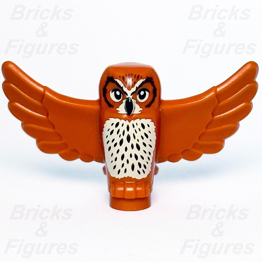 LEGO Dark Orange Owl Spread Wings Town City Minifigure Animal Part 60353 Bird - Bricks & Figures