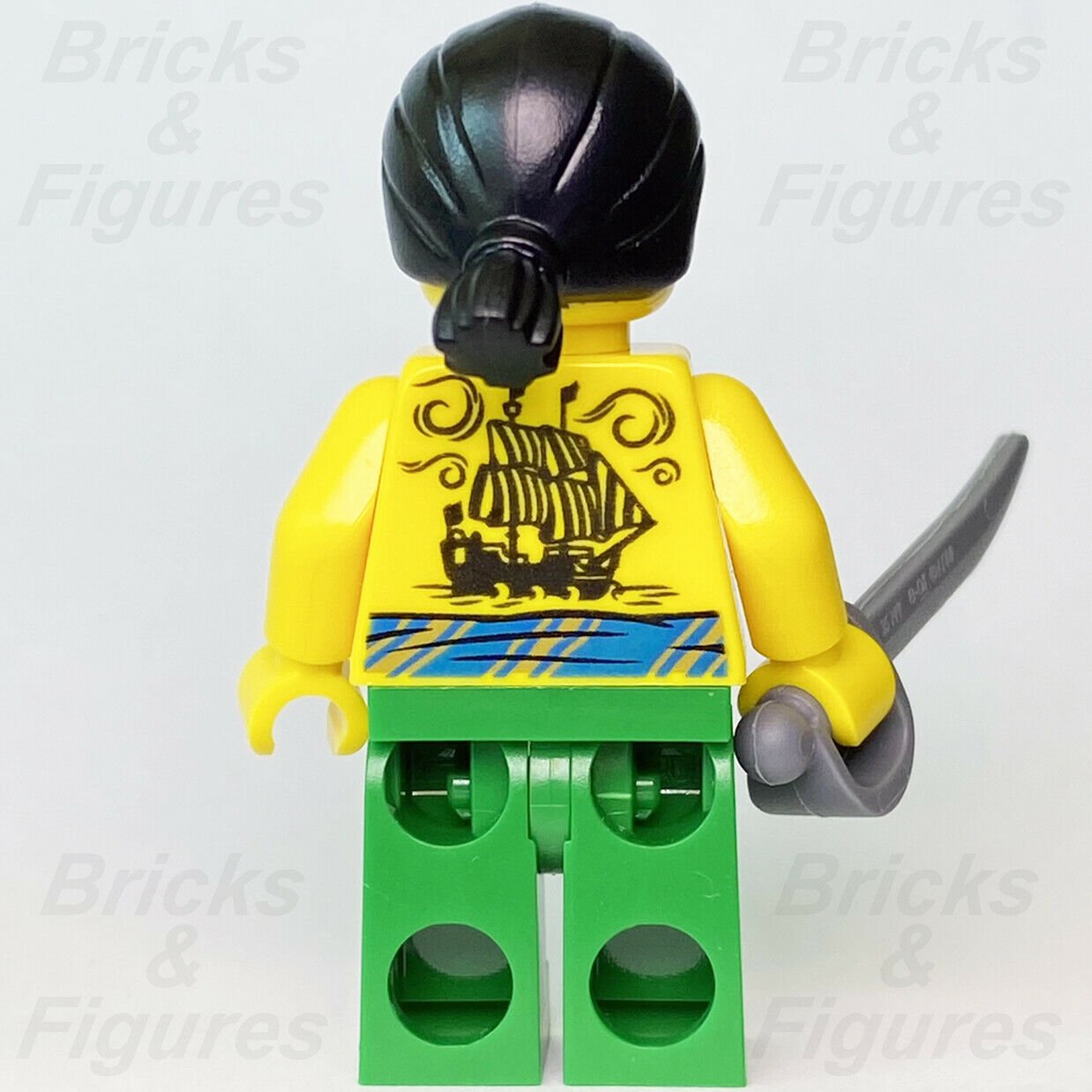 New Ideas LEGO Tattooga Pirates Minifigure with Sword from set 21322 idea072 - Bricks & Figures