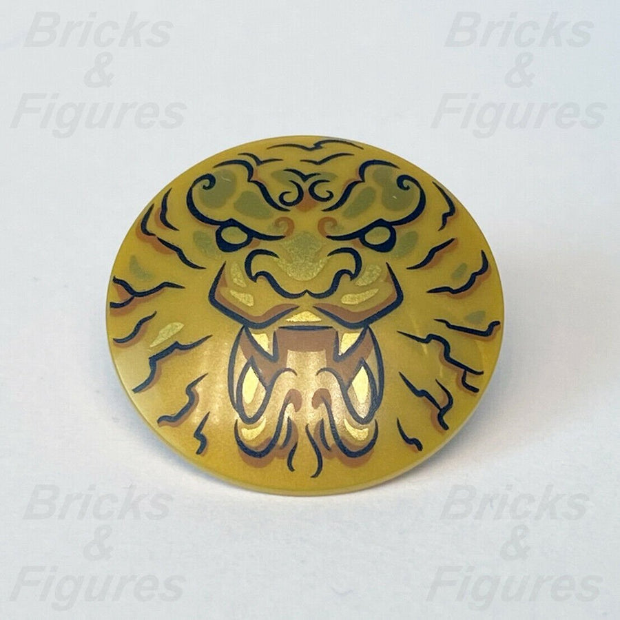New Ninjago LEGO Gold Lion Head Shield Master of the Mountain Part 71720 71721 - Bricks & Figures