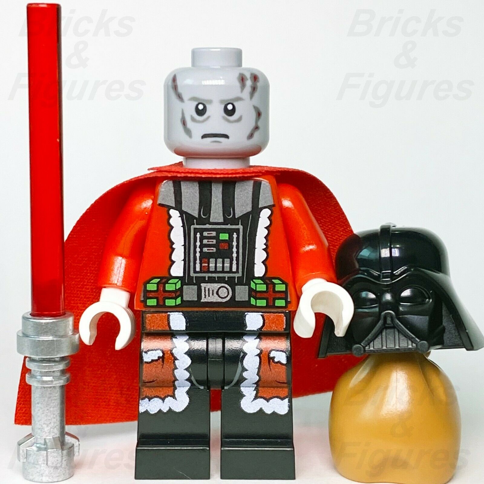 New Star Wars LEGO Santa Darth Vader Sith Father Christmas Minifigure 75056 - Bricks & Figures