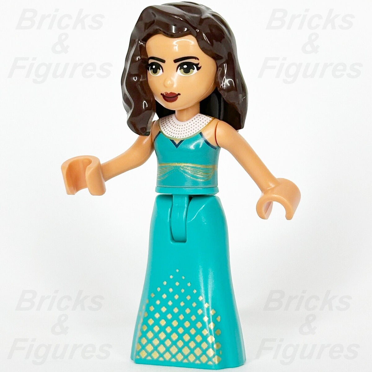 LEGO Friends Amelia Minifigure Gold Squares on Skirt 41684 frnd451 - Bricks & Figures