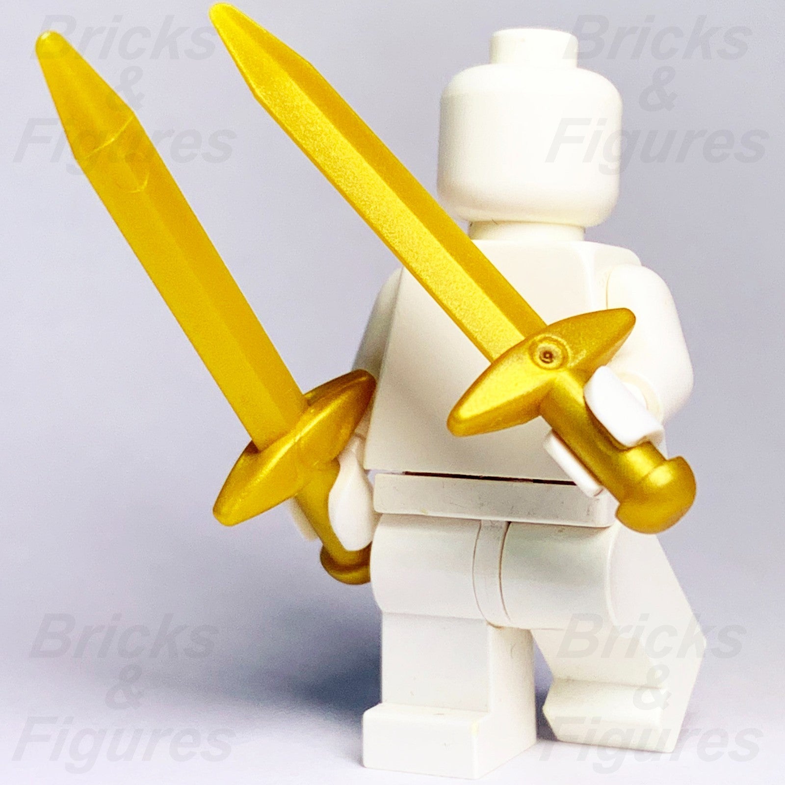 LEGO Castle Sword Minifigure Weapon Part Greatsword Crossguard Pearl Gold x 51