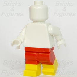 LEGO Red Minifigure Legs Part Moulded Lower Yellow Boots 21019 970c00pb05752