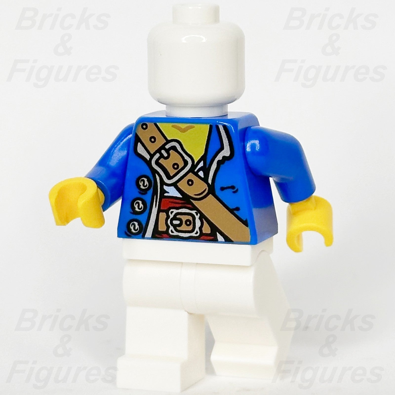 LEGO Blue Pirate Coat Torso Minifigure Open with Silver Buttons Body 63019501
