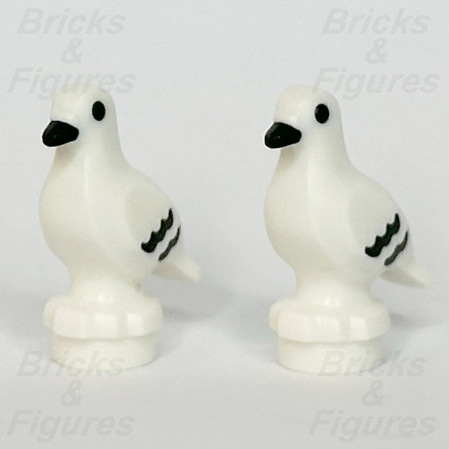 LEGO City Pigeon Animal Minifigure Part White Black Eyes Bird 910062 11371 x 20