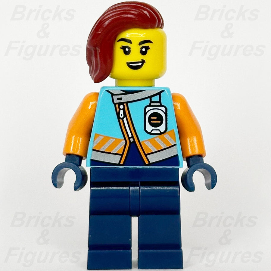 LEGO  City Arctic Explorer Minifigure Town Female Dark Red Hair 60379 cty16571