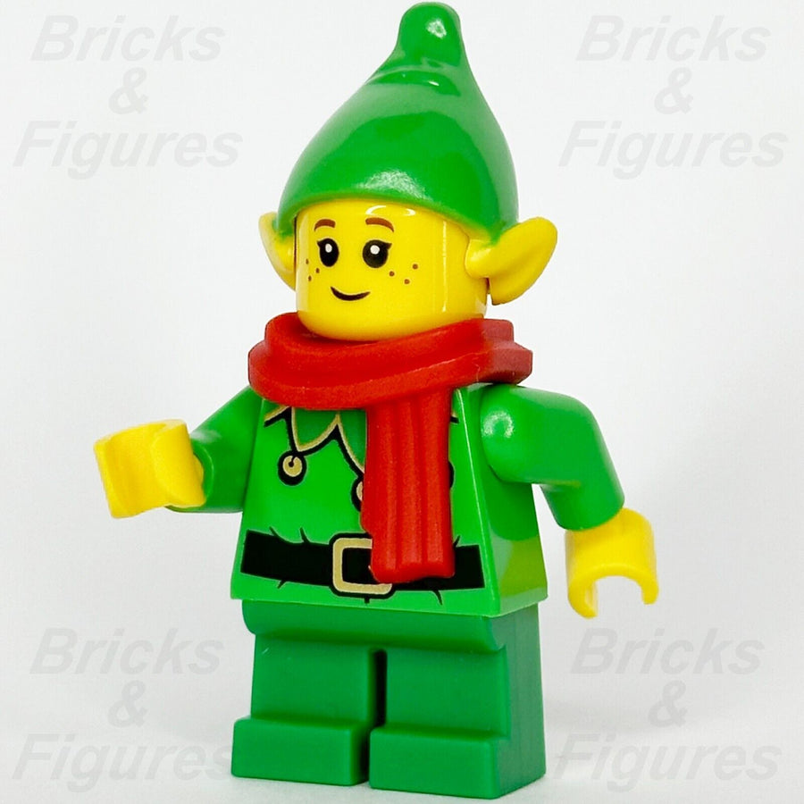 LEGO Holiday & Event Elf Minifigure Christmas with Red Scarf 10275 hol206 Xmas - Bricks & Figures