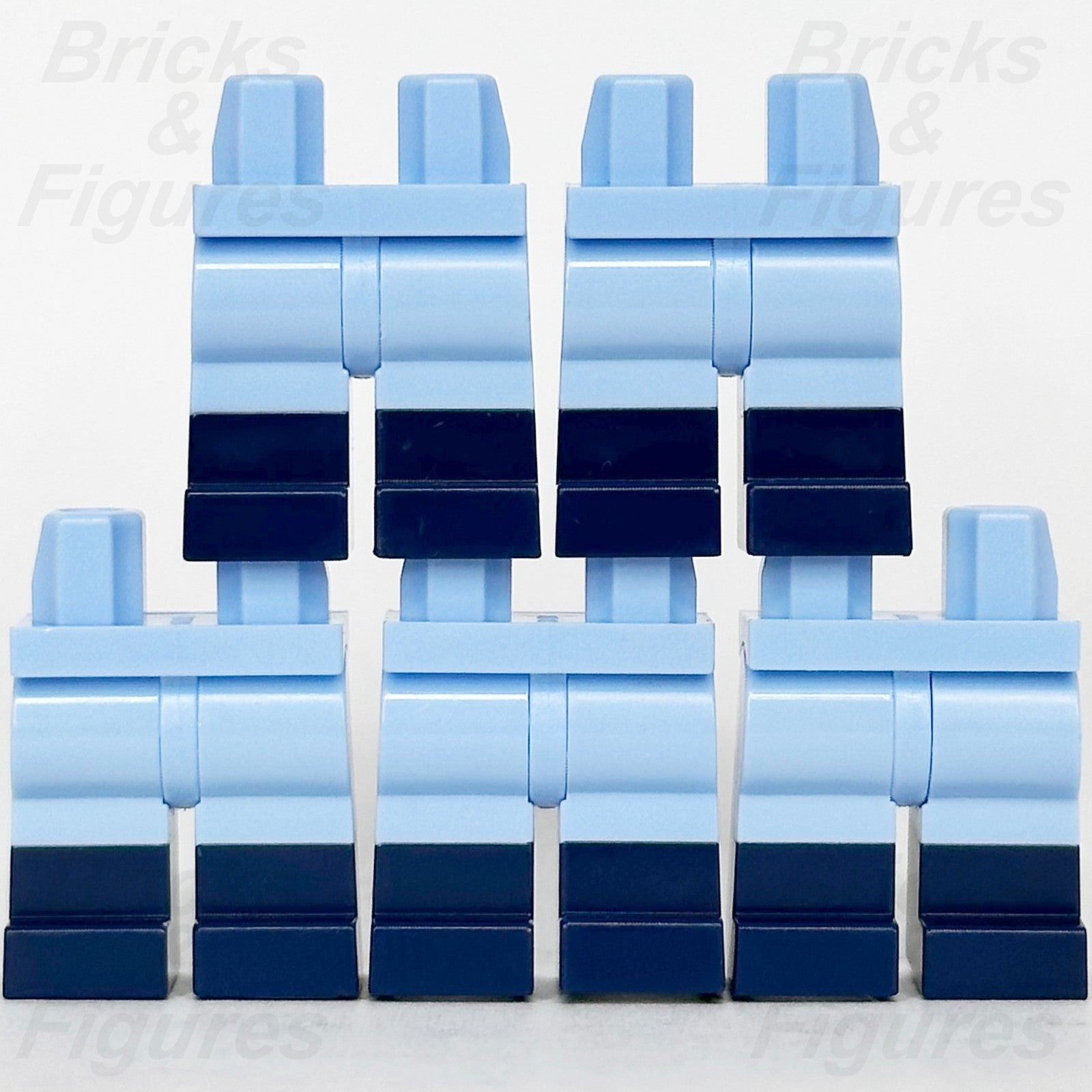 LEGO Bright Light Blue Legs Minifigure Part w/ Dark Blue Boots 77601 6490995 x 50