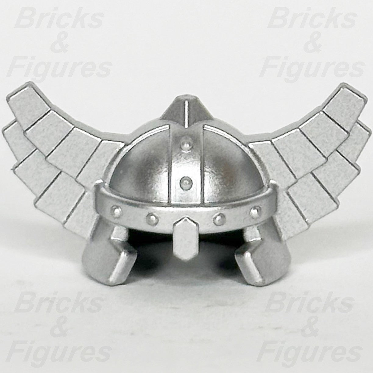 LEGO Helmet Wings Minifigure Part Metallic Silver Castle Fantasy Era Dwarf 607470