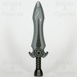 LEGO Minifigure Sword Weapon Part Flat Silver Blade Grey Hilt Broadsword 21348 - Bricks & Figures