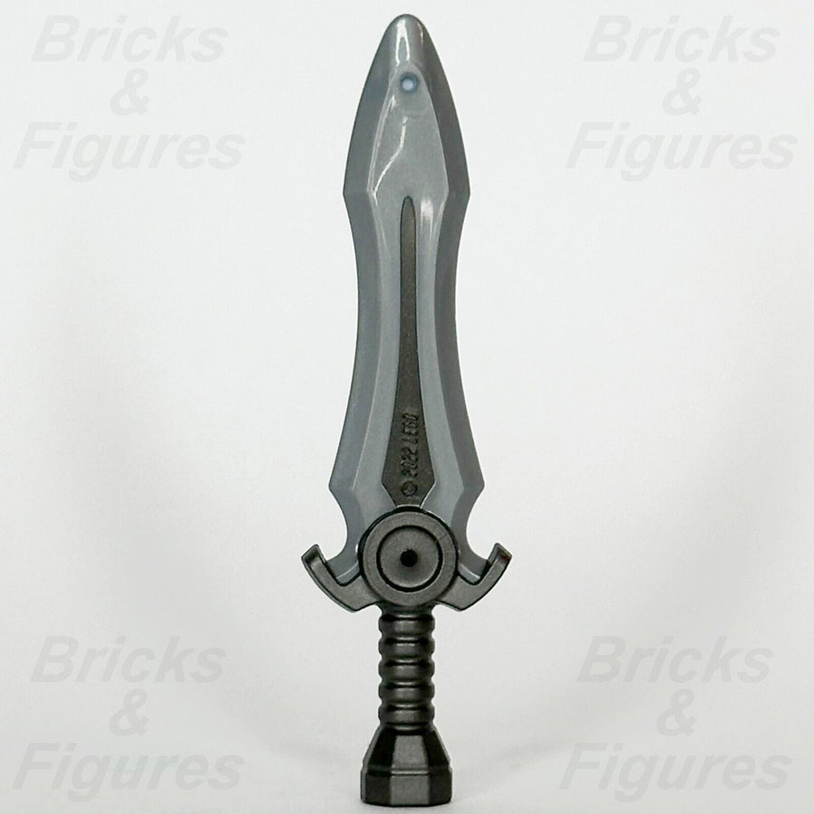 LEGO Minifigure Sword Weapon Part Flat Silver Blade Grey Hilt Broadsword 21348 - Bricks & Figures