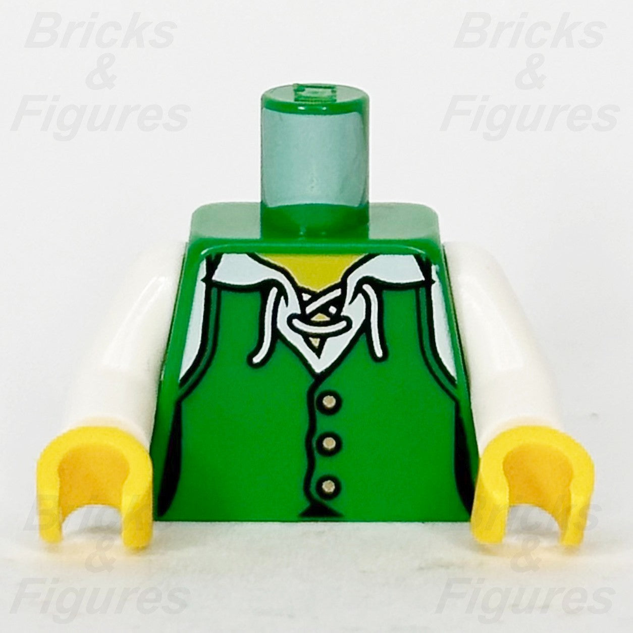 LEGO® Green Pirate Vest Torso Minifigure Part Closed Gold Buttons Female 63169180