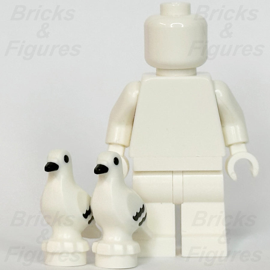 LEGO City Pigeon Animal Minifigure Part White Black Eyes Bird 910062 11371 x 23