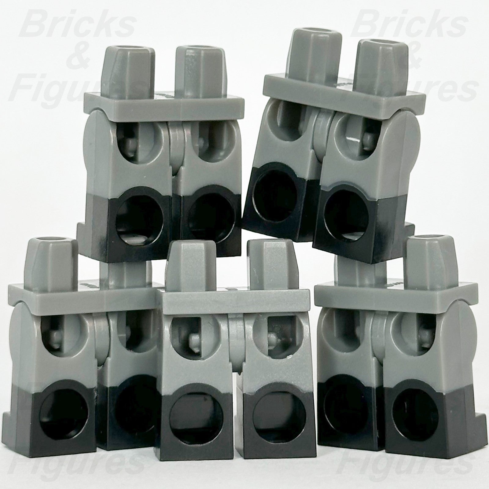 LEGO Dark Bluish Grey Minifigure Legs Part Moulded Lower Black Boots 6501152 x 51