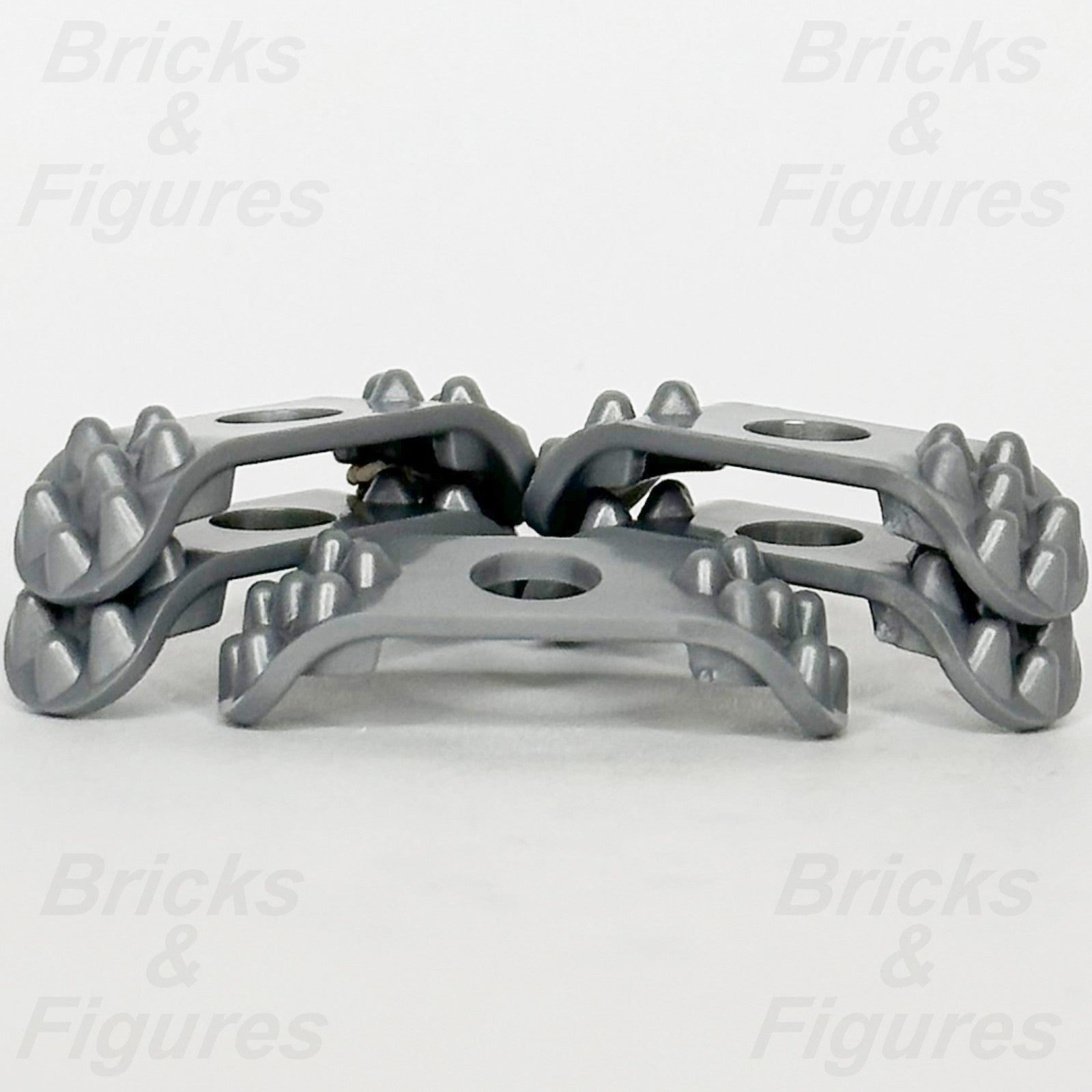 LEGO Shoulder Armour Minifigure Part Flat Silver 88295 Pads w/ Spikes on Top x 50