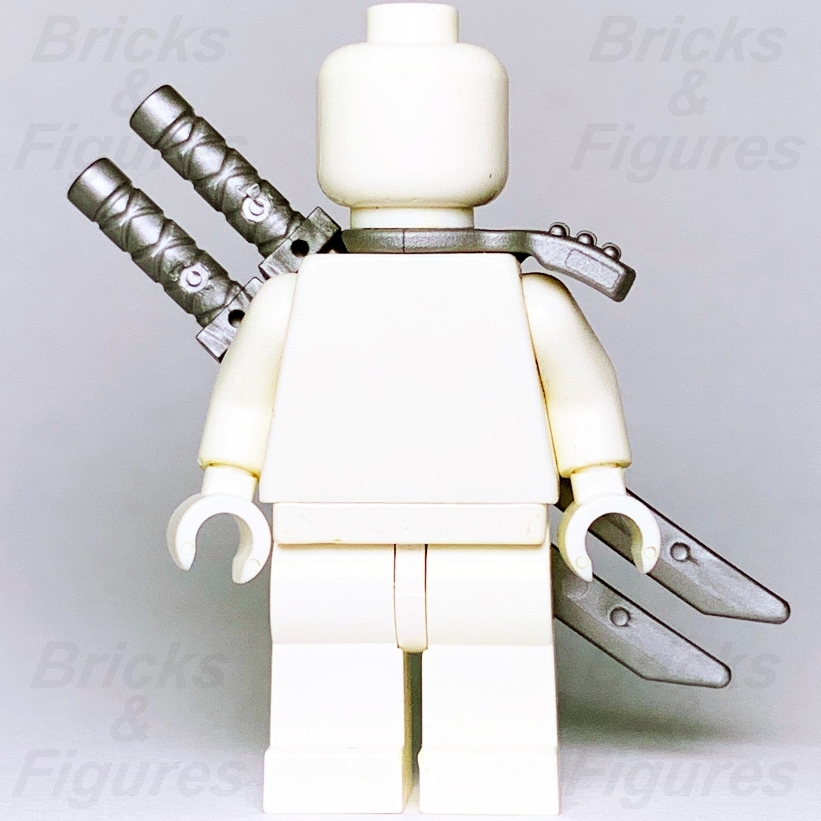 LEGO Ninjago Flat Silver Shoulder Ninja Pad Scabbard & 2 x Katana Sword Part1
