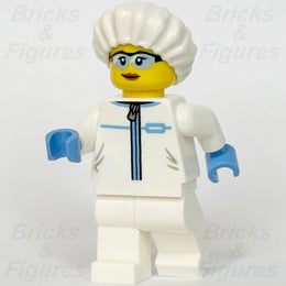 LEGO City Police Forensic Detective Minifigure Female White Jumpsuit 60418 Town0